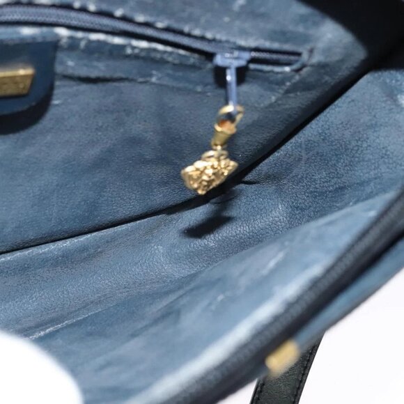 GUCCI Micro GG Supreme Shoulder Bag PVC Navy Gold 001 256 1308 Auth ep10887 - Picture 12 of 16